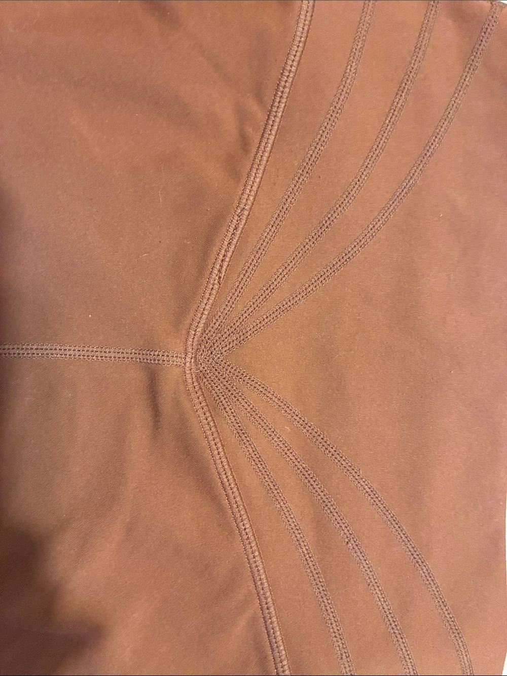 High-Rise Women's Bike Shorts in Rust - Picture 2 of 2